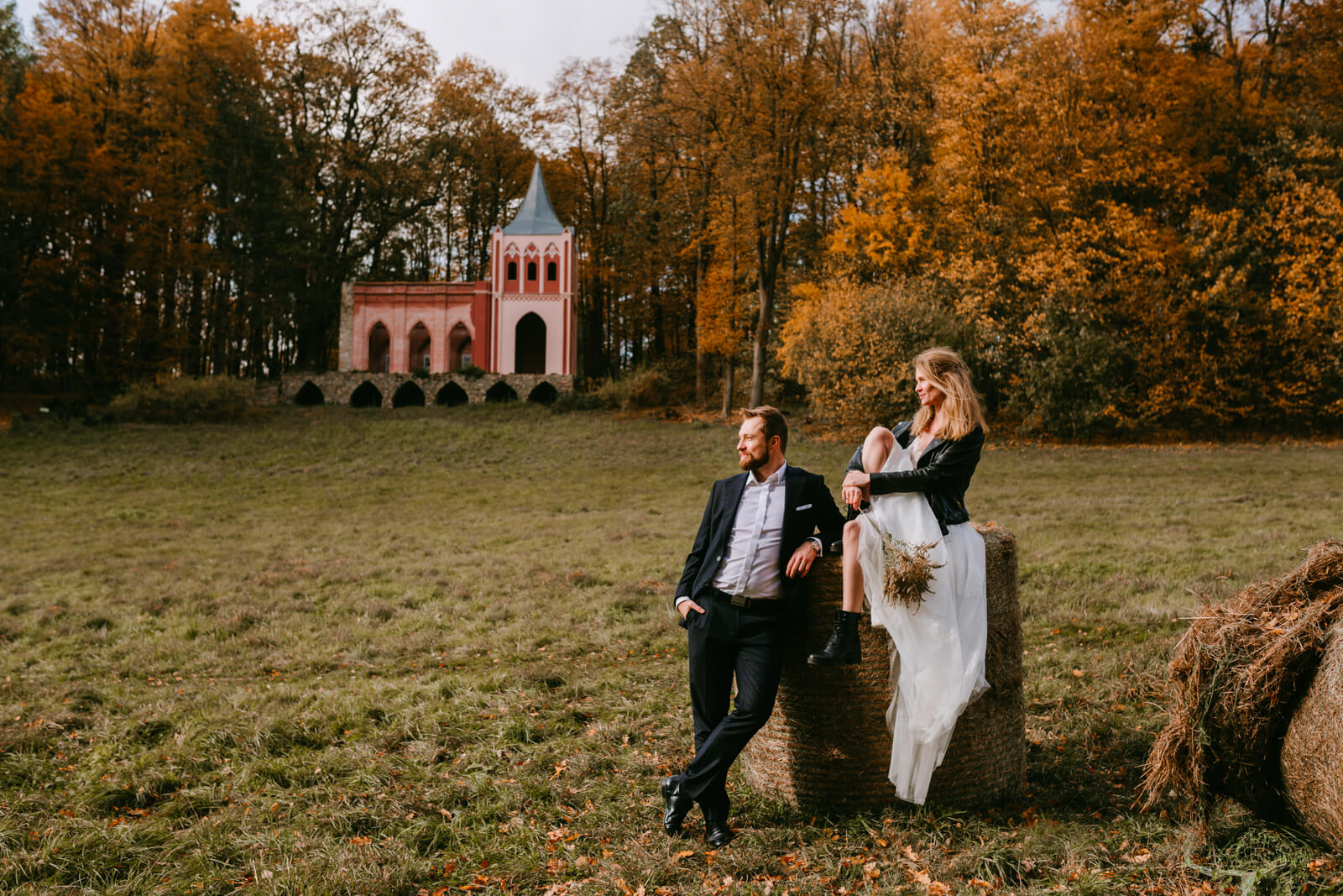 jesienna sesja ślubna dolny śląsk